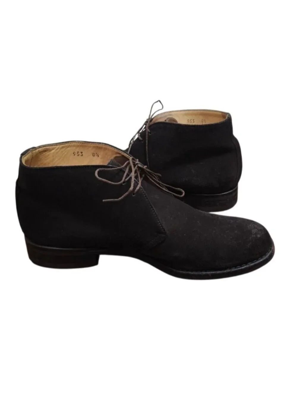 Belfiore dal 1953 Men’s Suede Chukka Boots Dainite Fatto a Mano US 9.5